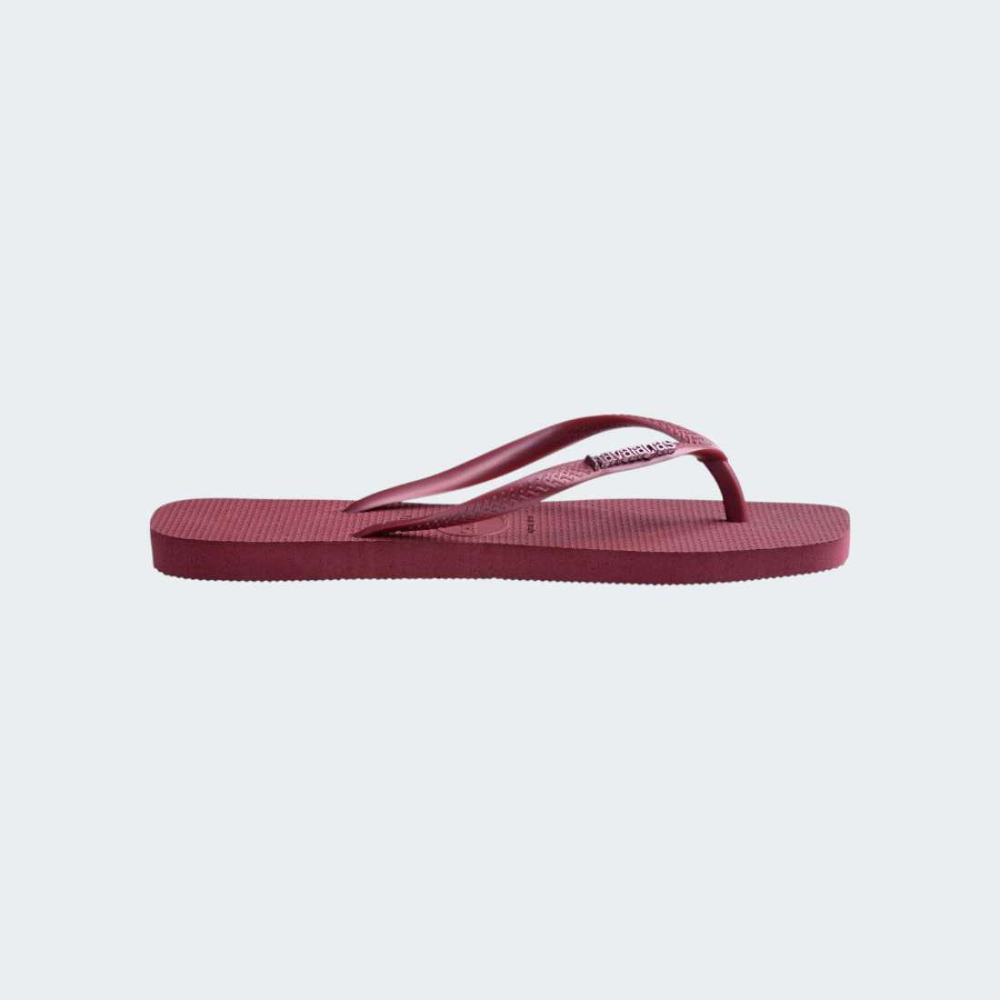 HAVAIANAS SLIM SQUARE LOGO METALLIC AMARANTH