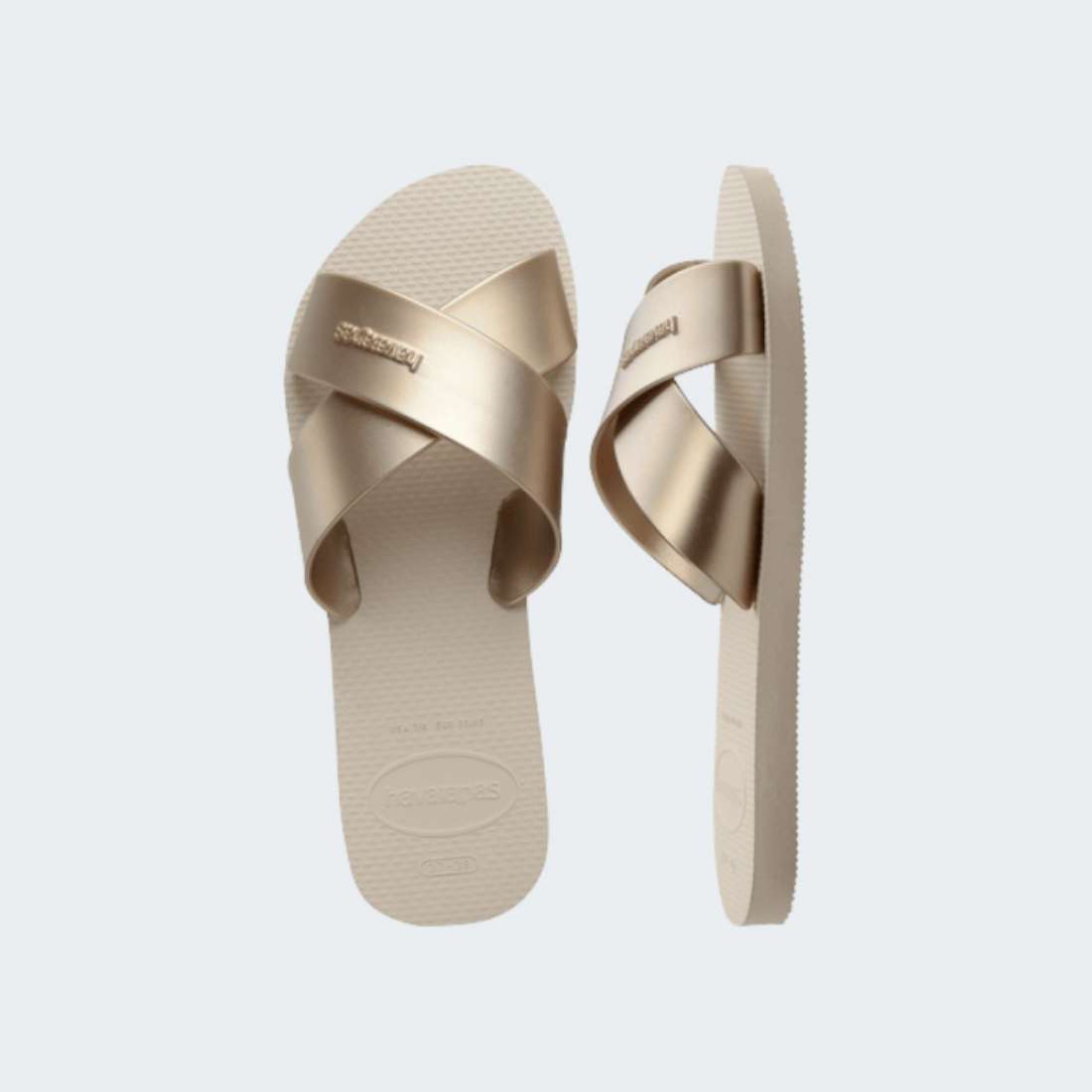 HAVAIANAS AQUA METALLIC BEIGE