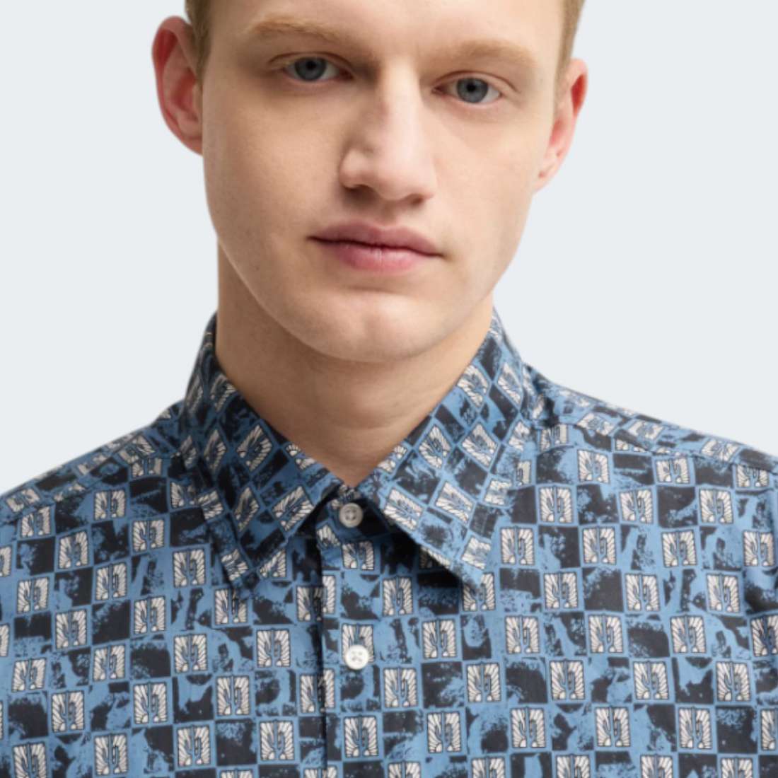 CAMISA BOSS RASH 2 OPEN BLUE