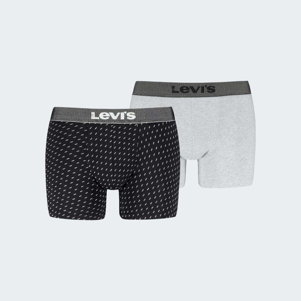 PACK 2 BOXERS LEVIS DENIM BLACK GREY