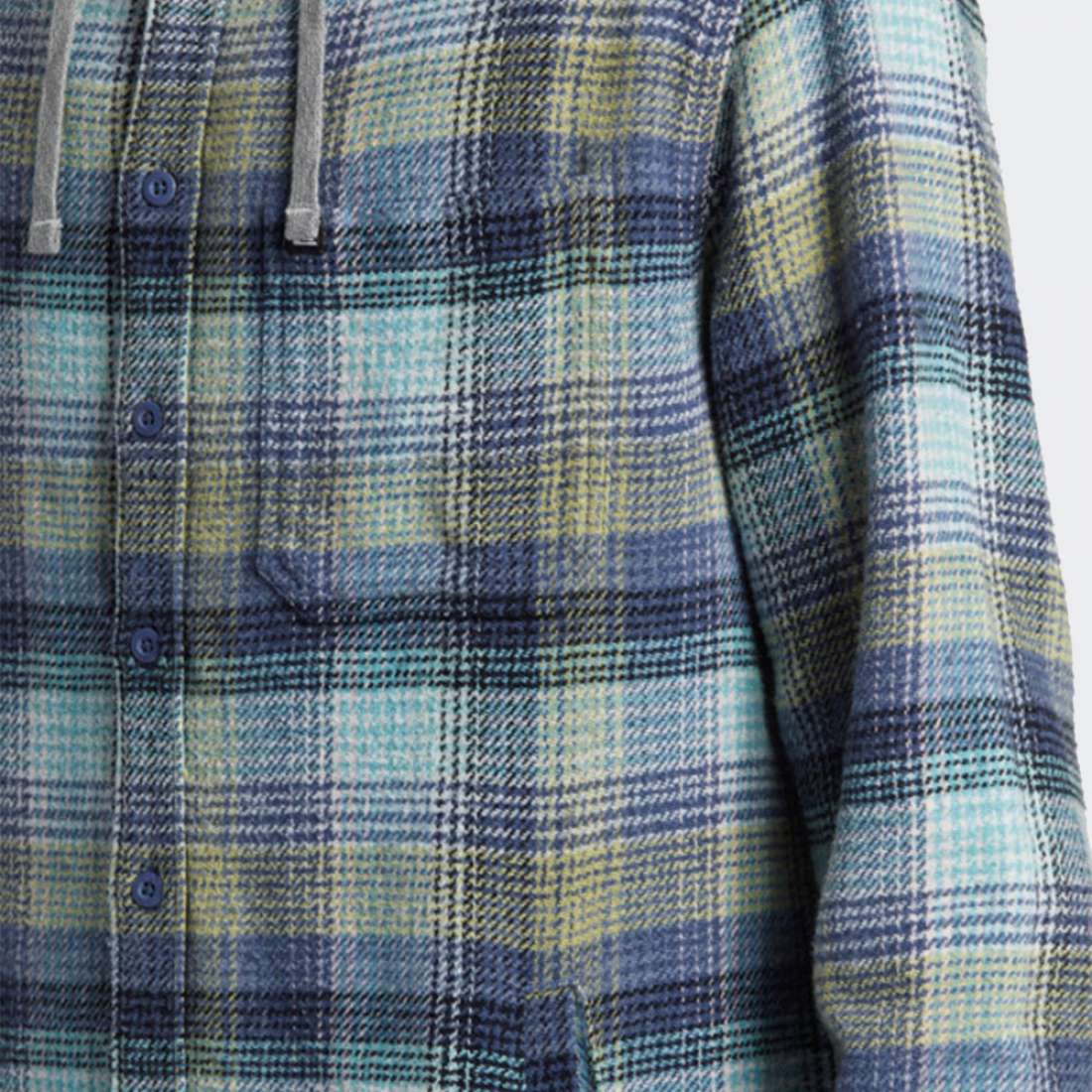 CAMISA QUIKSILVER SANDBAR FLANNEL VINTAGE BLUE/SANDBAR