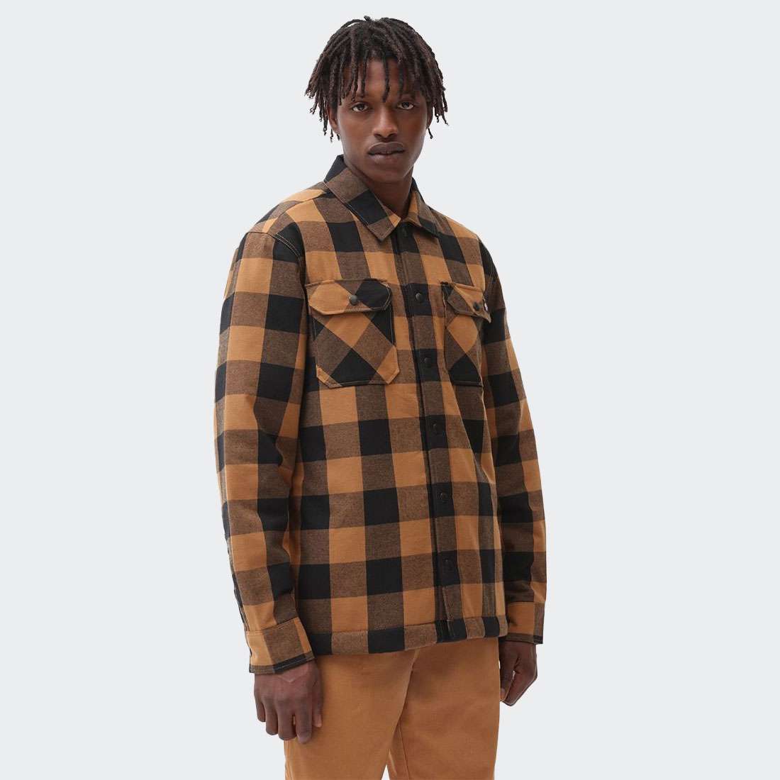 CAMISA DICKIES SHERPA LINED SACRAMENTO BROWN