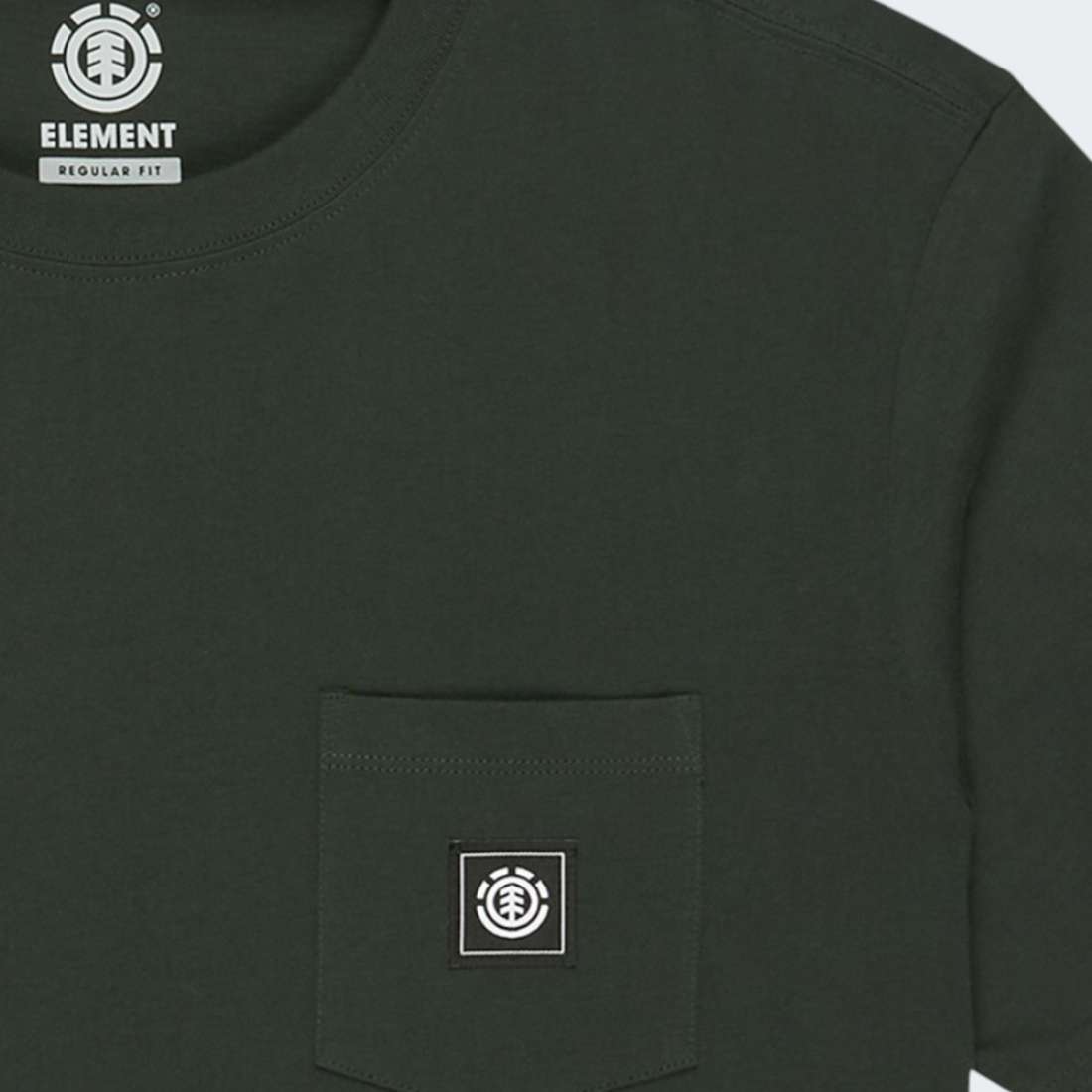 TSHIRT ELEMENT LABEL DEEP FOREST