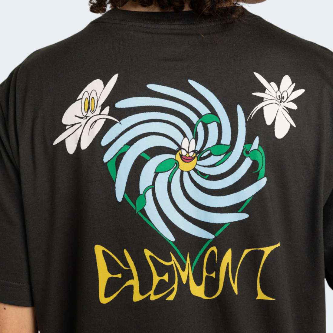 TSHIRT ELEMENT SMILE OFF BLACK