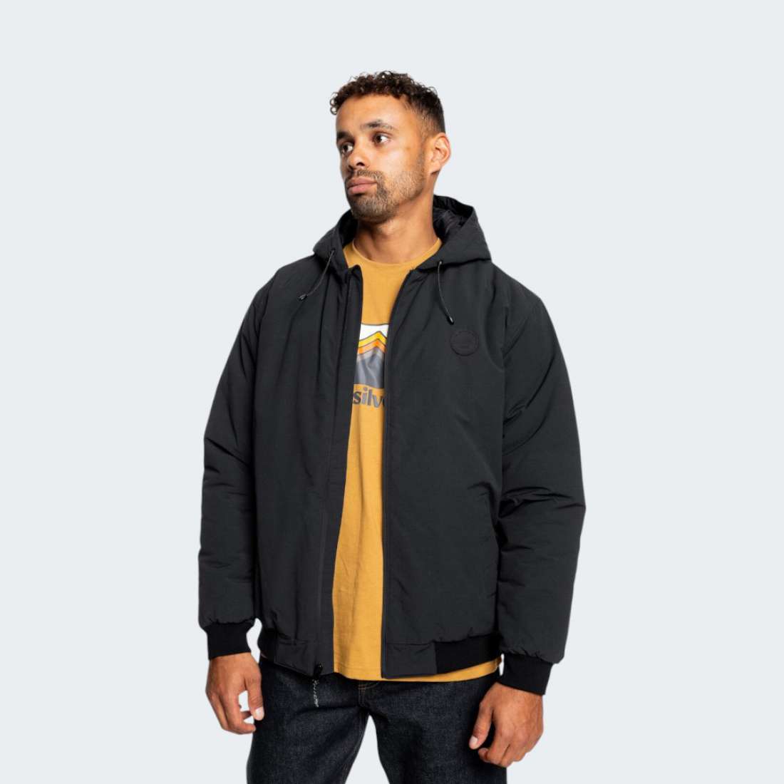 BLUSAO QUIKSILVER JUMPING SONG BLACK