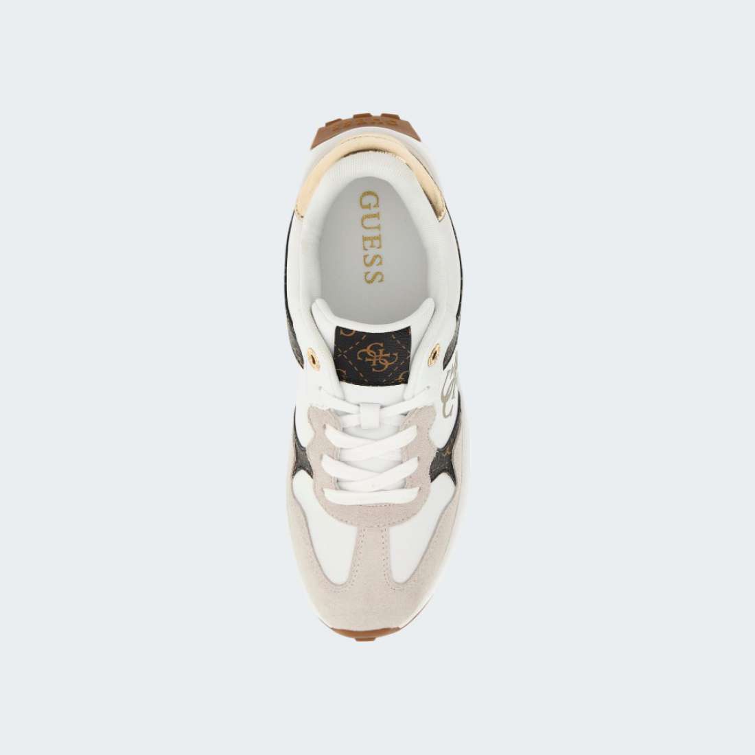 GUESS LUCKEI WHITE/BROWN