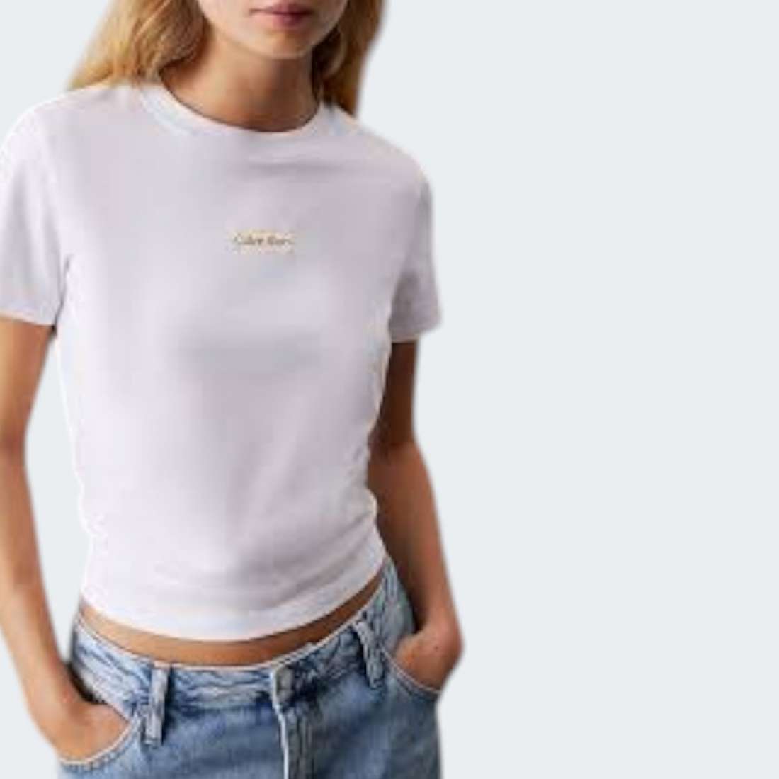 TSHIRT CALVIN KLEIN PLACED WHITE