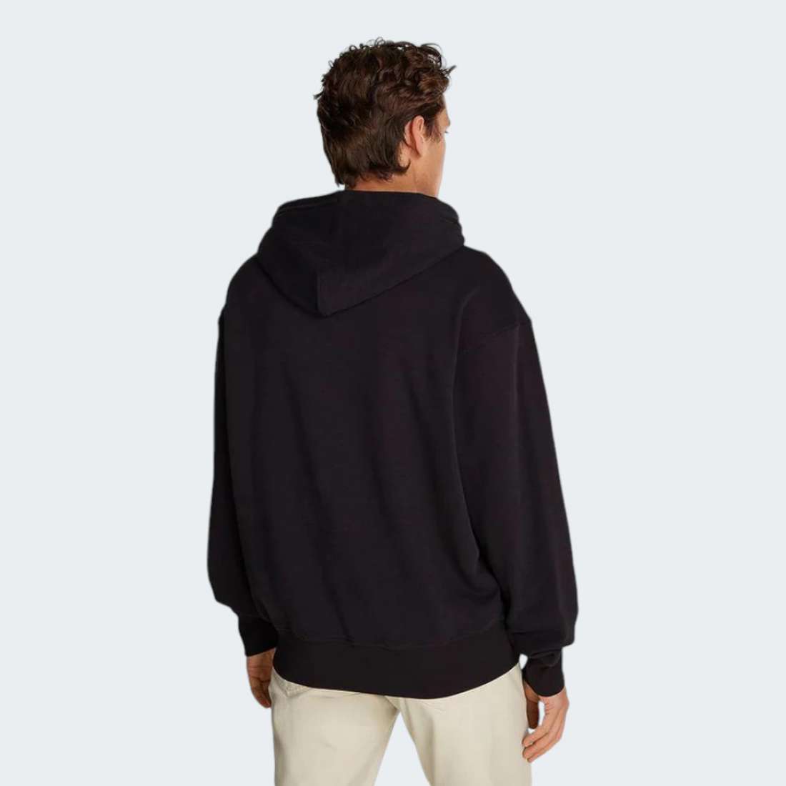 HOODIE CALVIN KLEIN EMBROIDERED CK BLACK