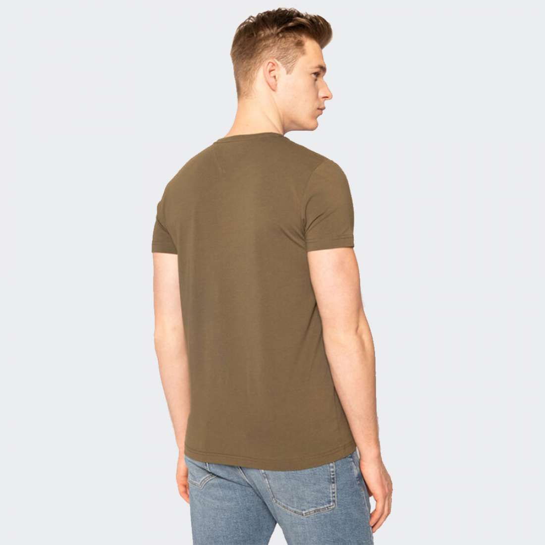 TSHIRT TOMMY HILFIGER STRETCH SLIM FIT ARMY GREEN
