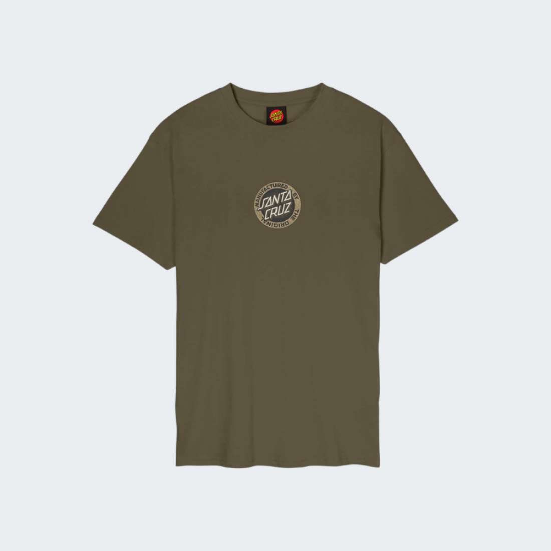 TSHIRT SANTA CRUZ CARVED MFG FRONT UNIFORM GREEN