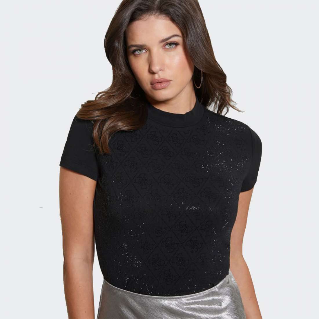 TSHIRT GUESS ALL OVER JBLK