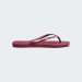 HAVAIANAS SLIM SQUARE LOGO METALLIC AMARANTH