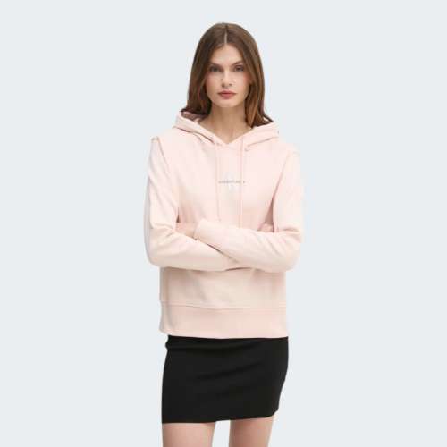 HOODIE CALVIN KLEIN MONOLOGO SILVER PEONY