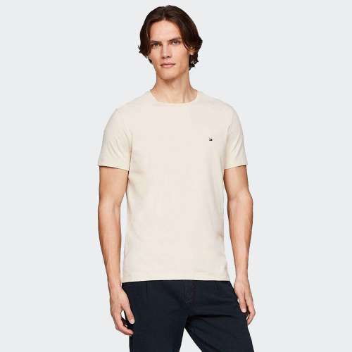 TSHIRT TOMMY HILFIGER STRETCH SLIM FIT CLASSIC BEIGE