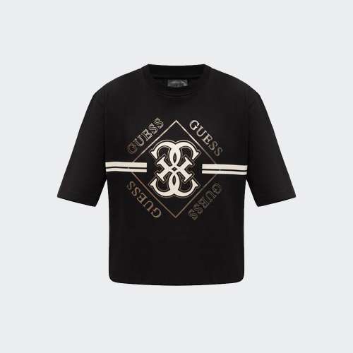 TSHIRT GUESS KRISSY BOXY JBLK